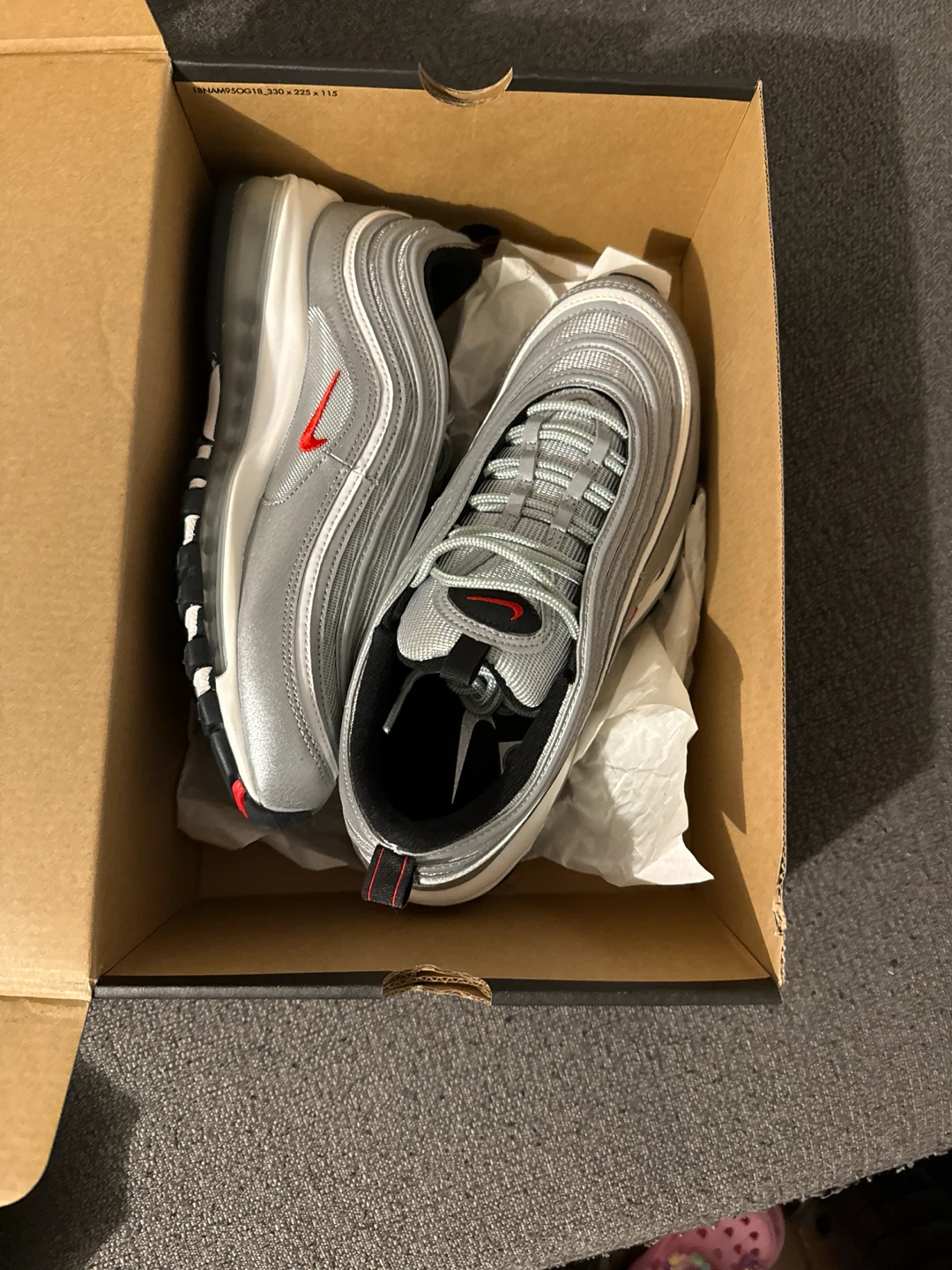Nike Air Max 97 Silver Red Shoes