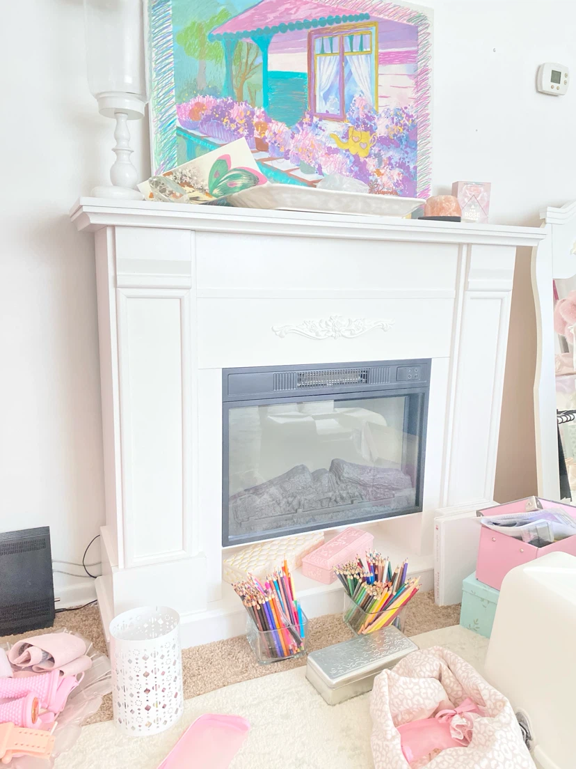 White Electric Fireplace