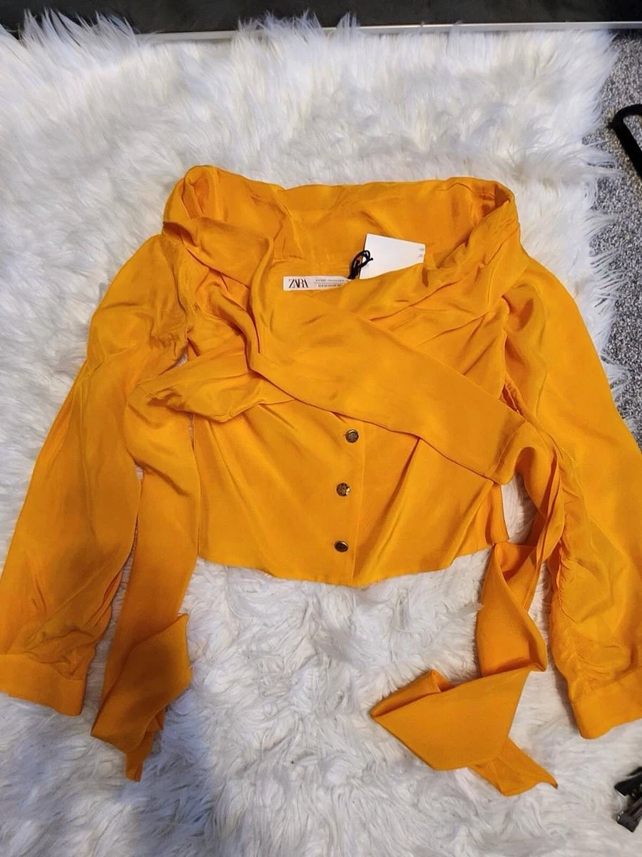 ZARA Limited Collection Bright Orange Blouse – Size XS - photo 2