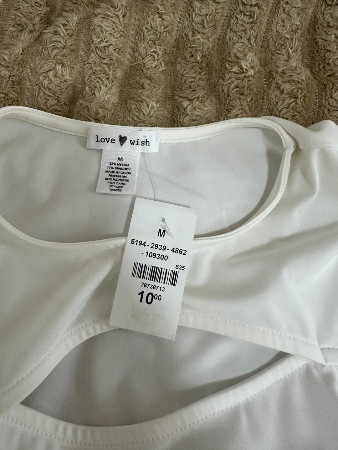 Love & Wish White Cut-Out Long Sleeve Top - photo 2
