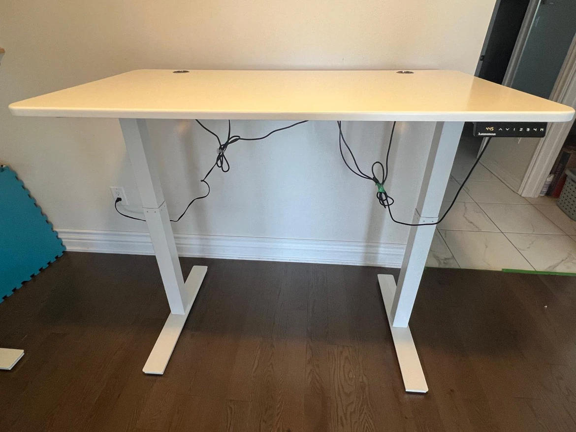 White Electric Standing Desk