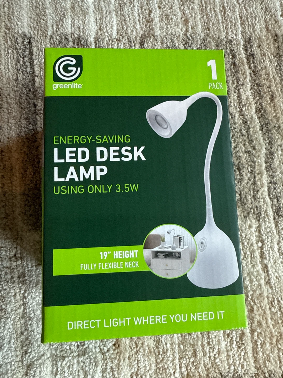 Greenlite Energy-Saving LED Desk Lamp - 19" Height