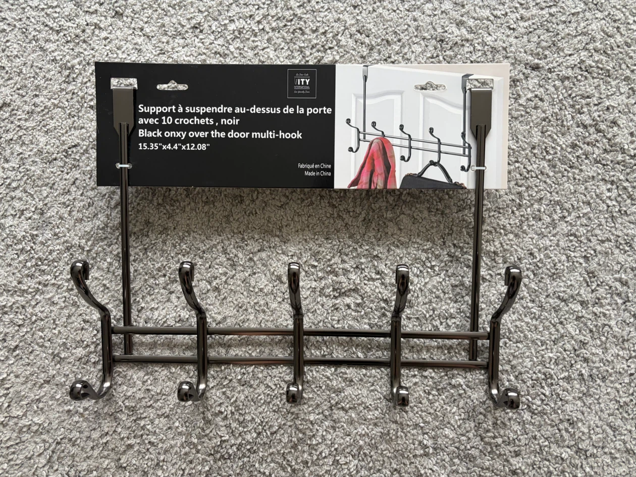 Black Onyx Over the Door Multi-Hook