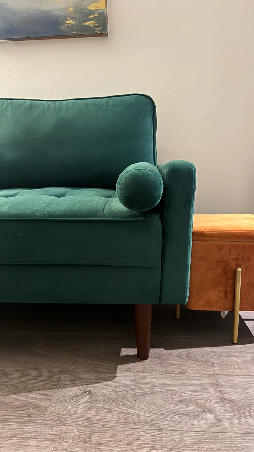 green velvet couch - photo 3