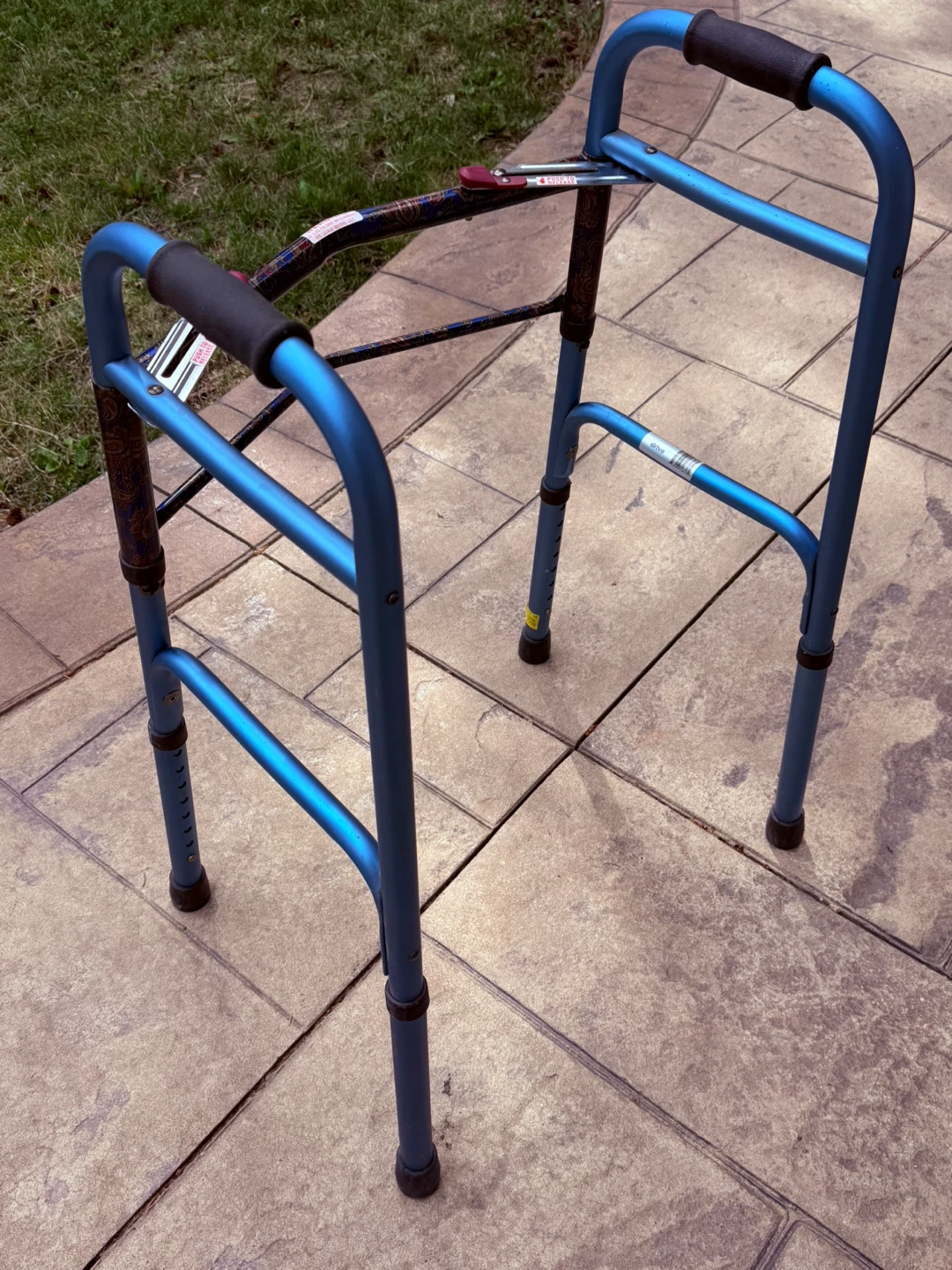 Blue Folding Walker