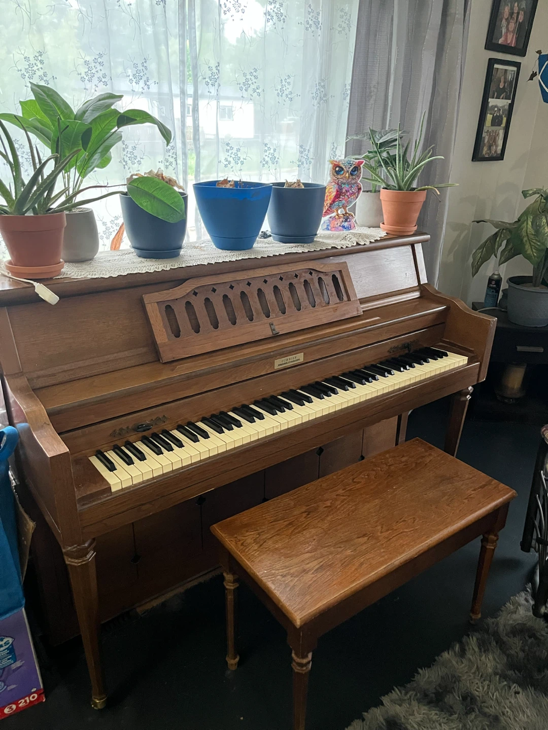 Used Upright Piano with Bench