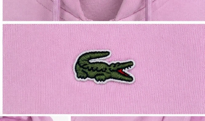 Lacoste Classic Fit Pink Hoodie - Size M - photo 2