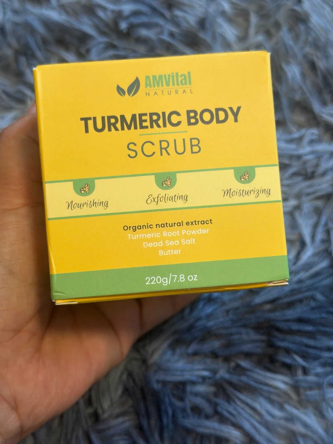 AMVital Natural Turmeric Body Scrub 220g / 7.8 oz
