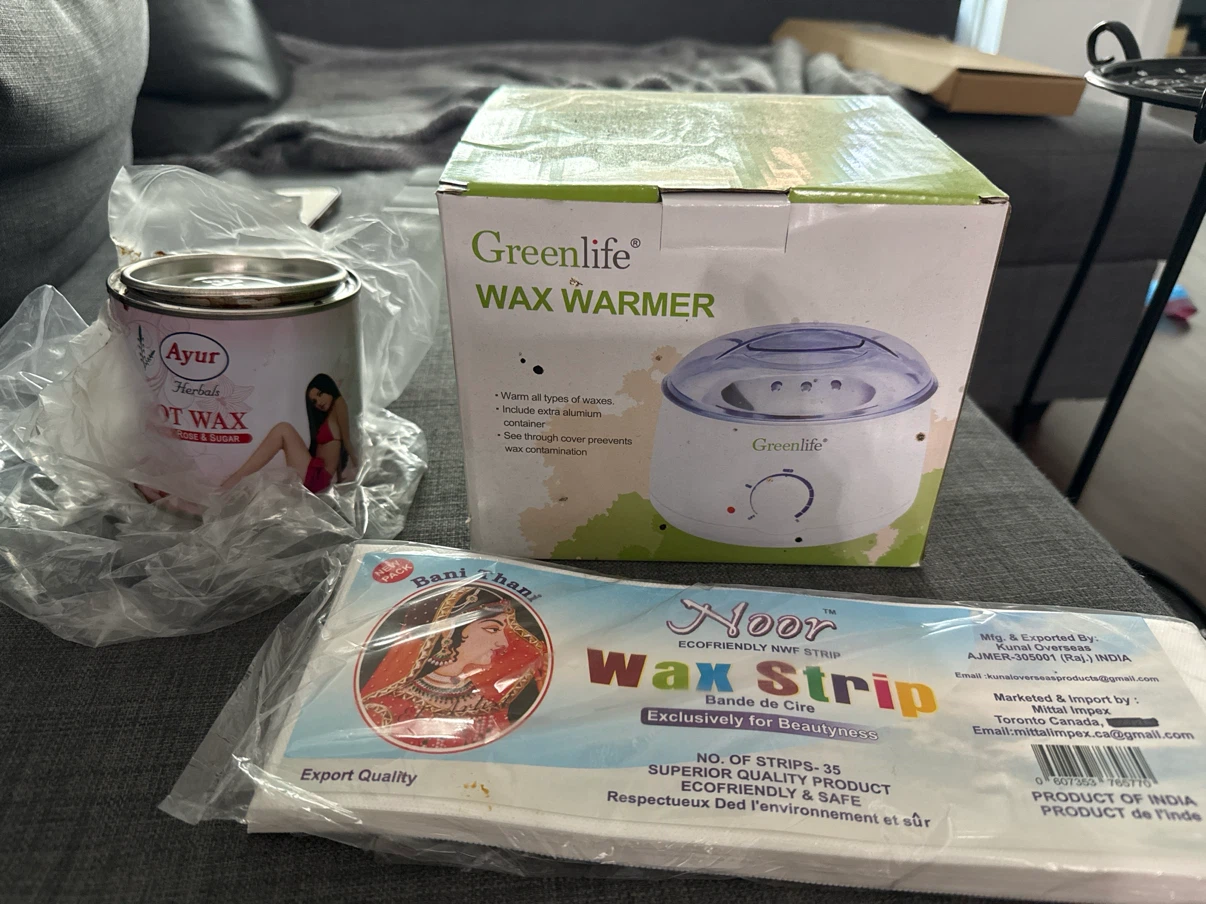 Greenlife Wax Warmer with Ayur Hot Wax and Noor Wax Strips