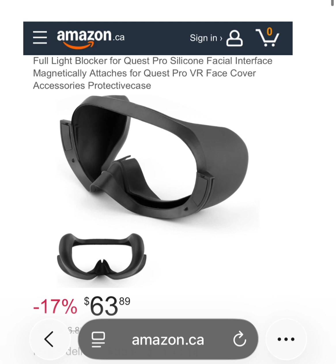 BRAND NEW! Meta Quest Pro Full Light Blocker - MSRP $86.89 - photo 2