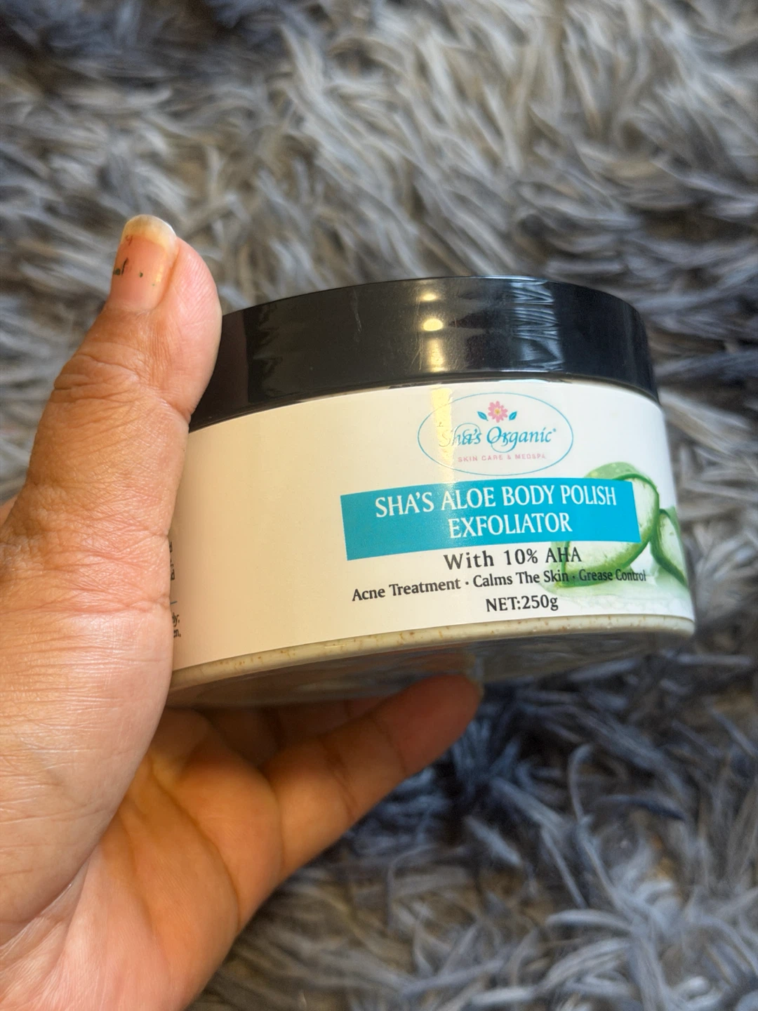 Sha's Organic Aloe Body Polish Exfoliator Vanilla & Aloe - photo 2