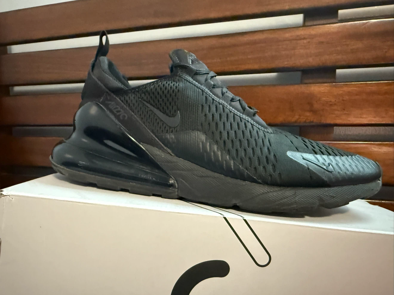 Nike Air Max 270 “Triple Black” Size 12 | Pre-Owned | Authentic - photo 5