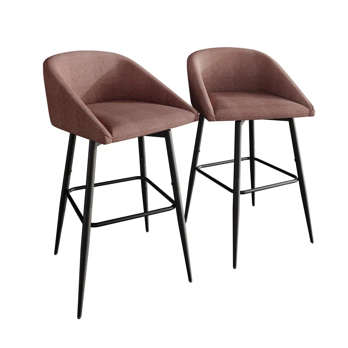 Pink Upholstered Bar Stool