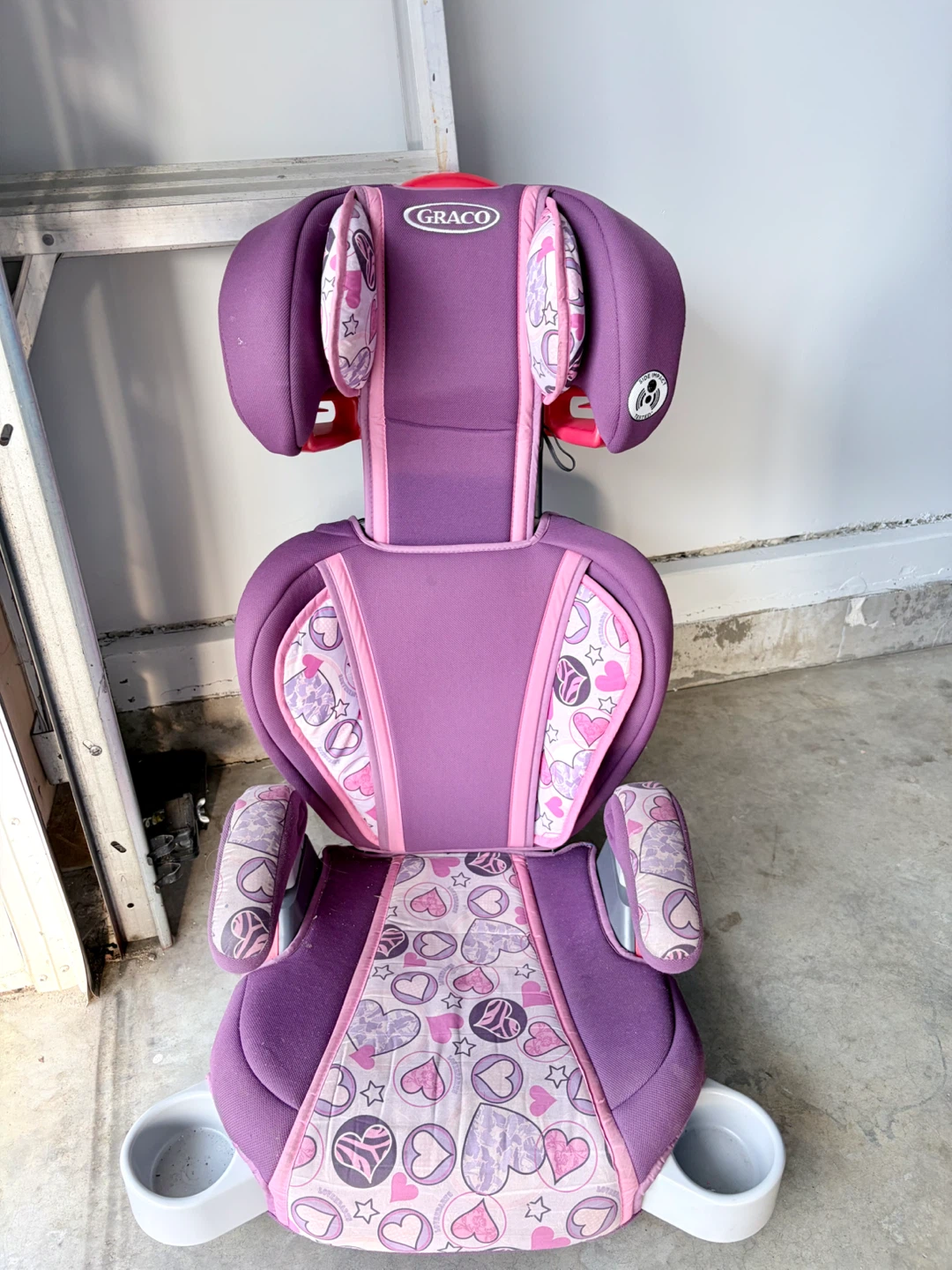Graco Booster Car Seat - Purple Hearts