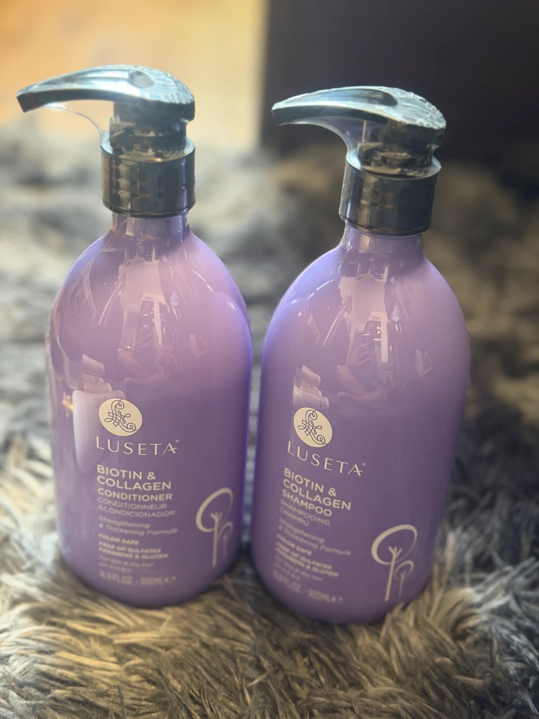 LUSĒTA Biotin & Collagen Shampoo & Conditioner Set