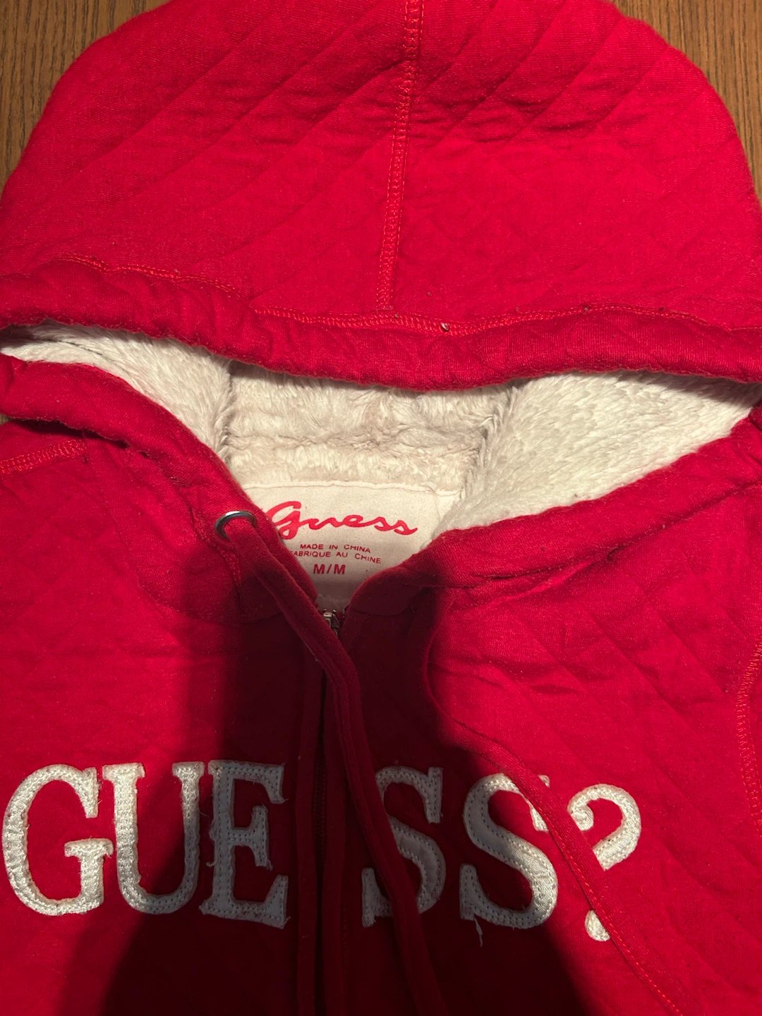 Guess Red Quilted Hoodie - photo 2