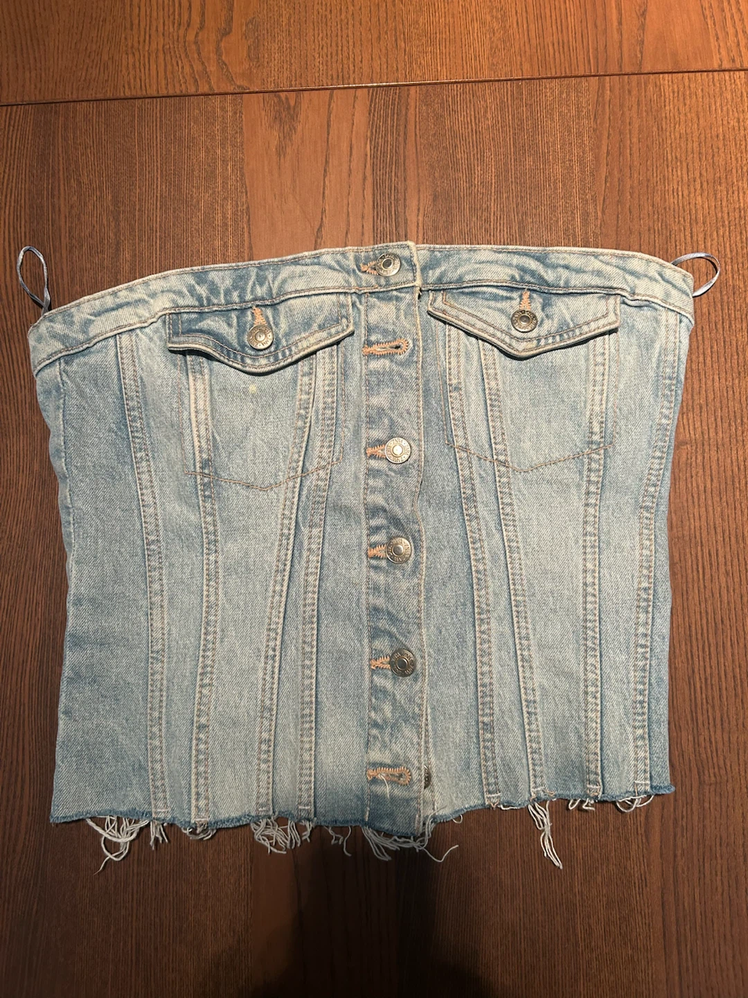 ZARA Denim Corset Top