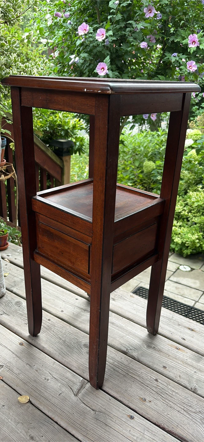 Wooden Accent Table with Drawer - photo 3