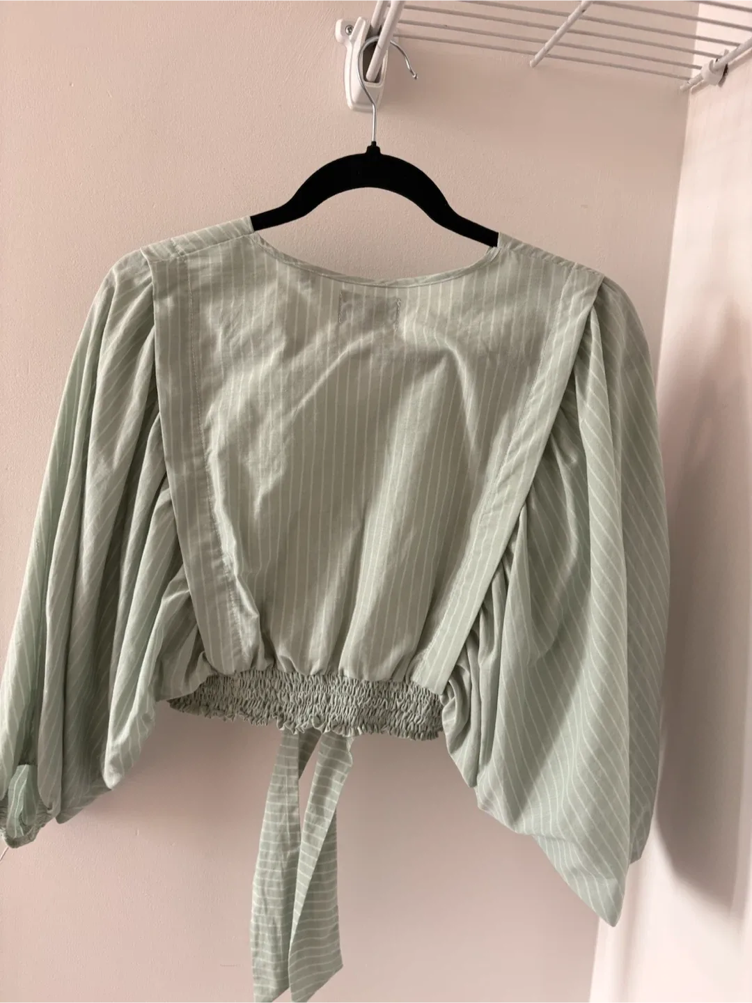 Superdry Striped Puff Sleeve Crop Top - photo 2