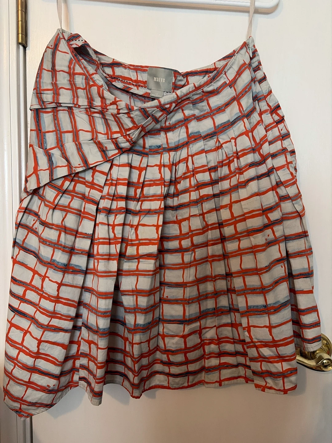 Maeve Plaid Pleated Skirt