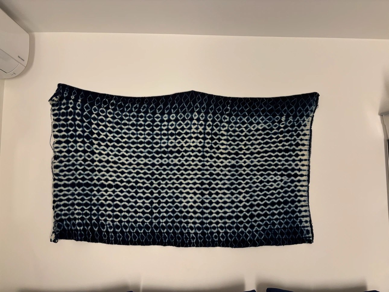 Indigo Tie-Dye Fabric Wall Hanging