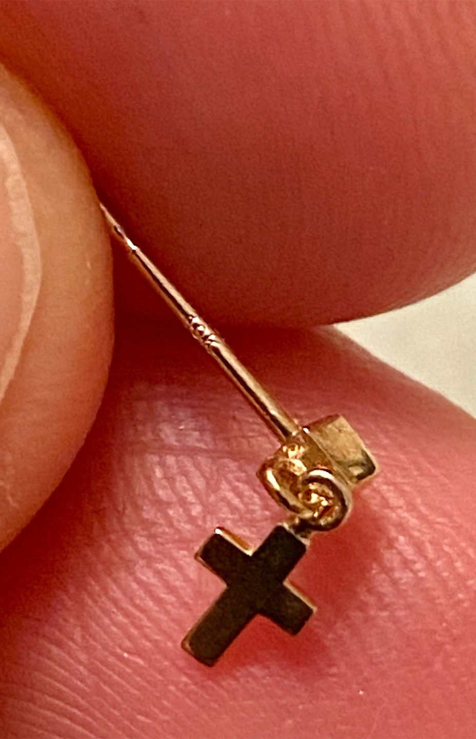 10K Gold Dangle Cross Earrings - photo 3