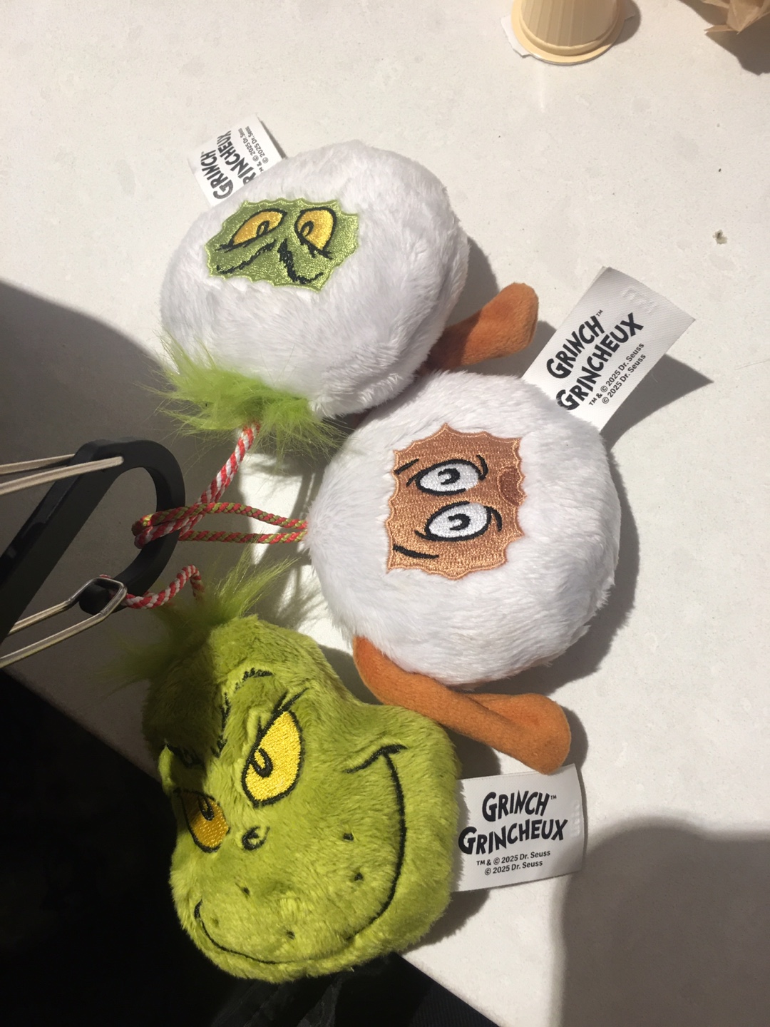Grinch fluffy charms