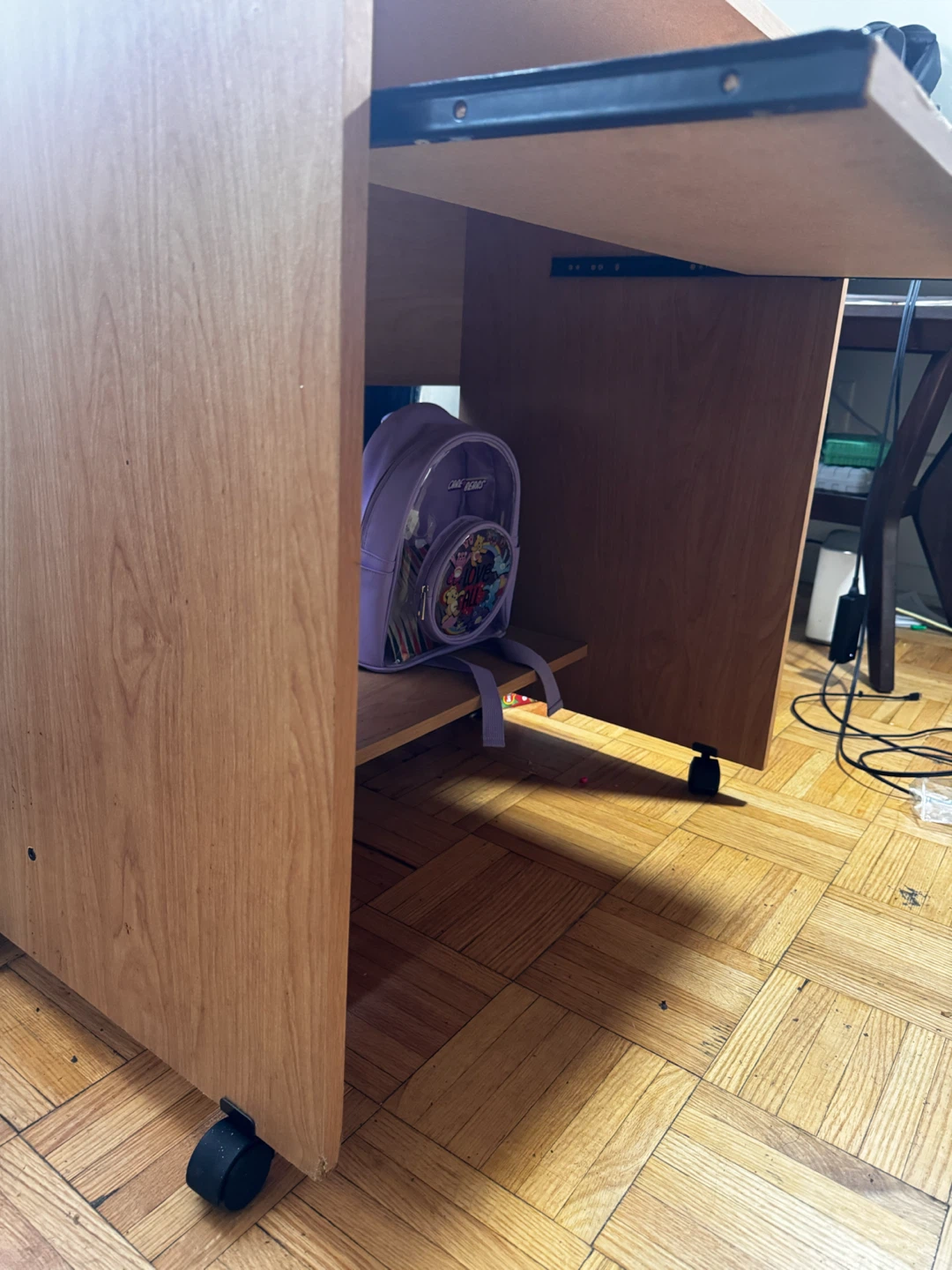 Wooden Desk with Pull-Out Keyboard Tray - photo 4