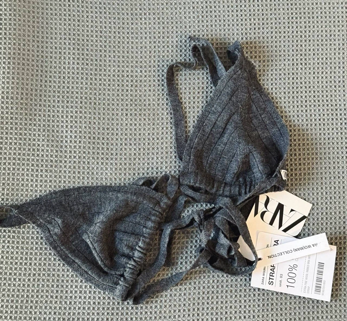 ZARA Knitted Strappy Bralette – Size S