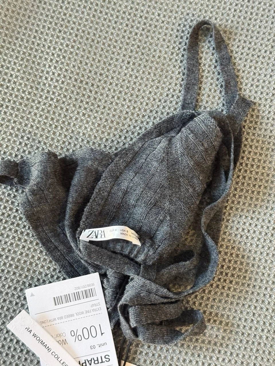 ZARA Knitted Strappy Bralette – Size S - photo 3