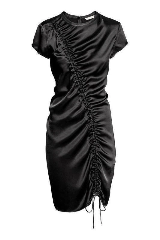 H&M Black Satin Dress – Size 4 (XS–S) - photo 5