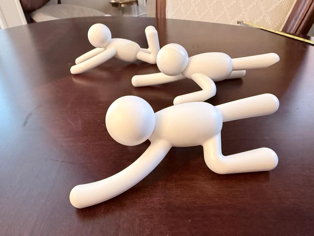 White Man-Shaped Wall Hooks - Set of 3 - photo 2