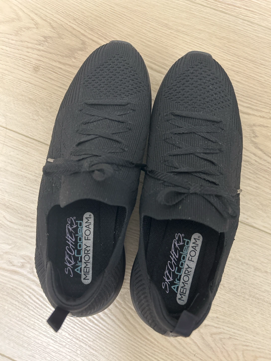 Skechers Air-Cooled Memory Foam Black Sneakers