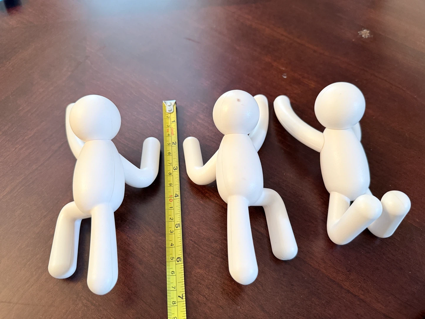 White Man-Shaped Wall Hooks - Set of 3 - photo 4