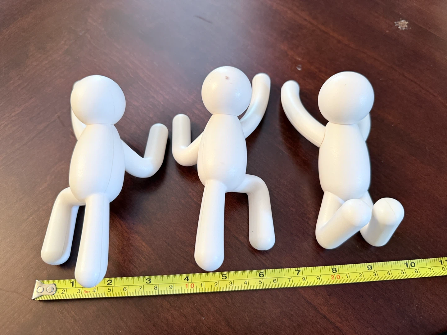 White Man-Shaped Wall Hooks - Set of 3 - photo 5