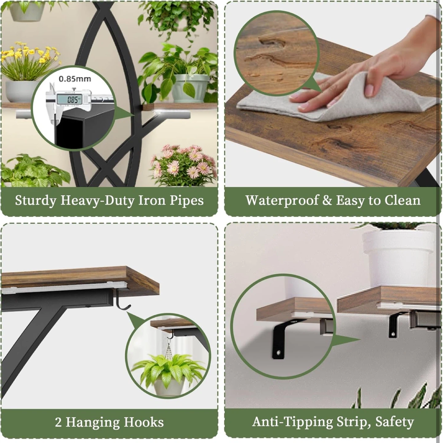Plant Stand with Drawer and Grow Light - photo 5