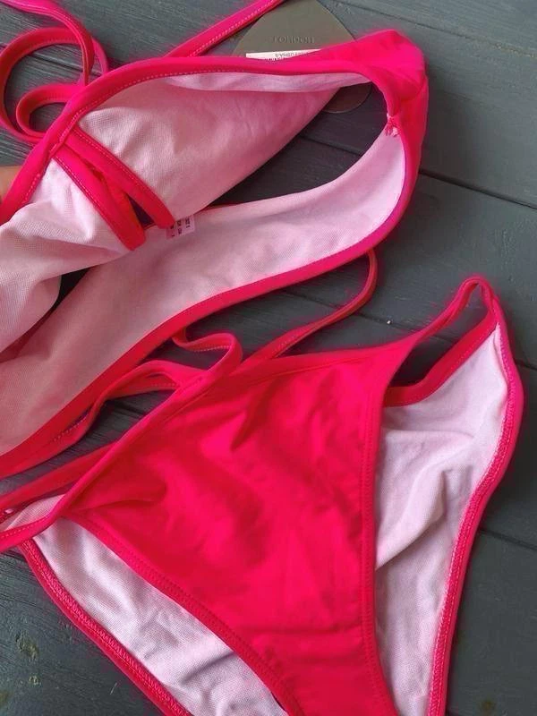 Goddiva London Bright Pink Swimsuit (ASOS) – Size S - photo 2