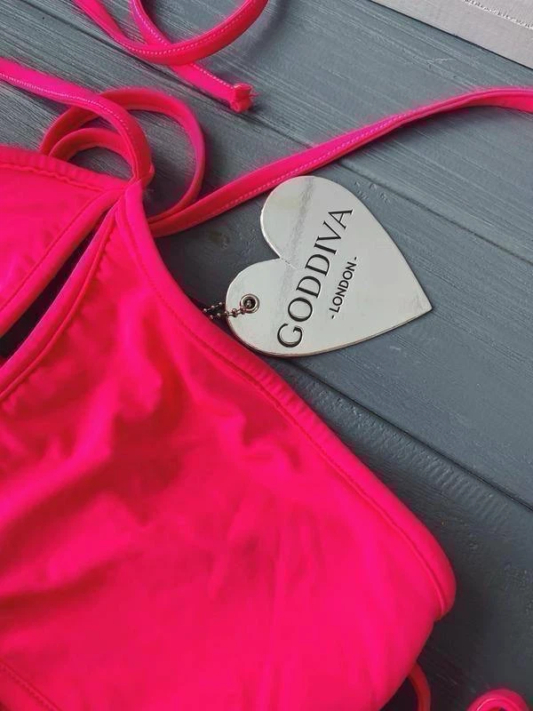 Goddiva London Bright Pink Swimsuit (ASOS) – Size S - photo 3