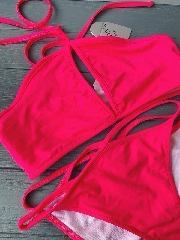 Goddiva London Bright Pink Swimsuit (ASOS) – Size S - photo 4