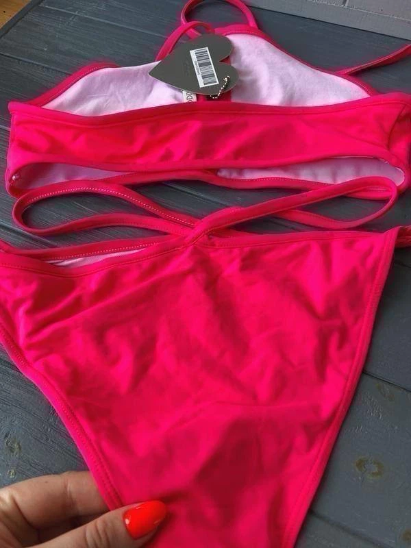 Goddiva London Bright Pink Swimsuit (ASOS) – Size S - photo 5