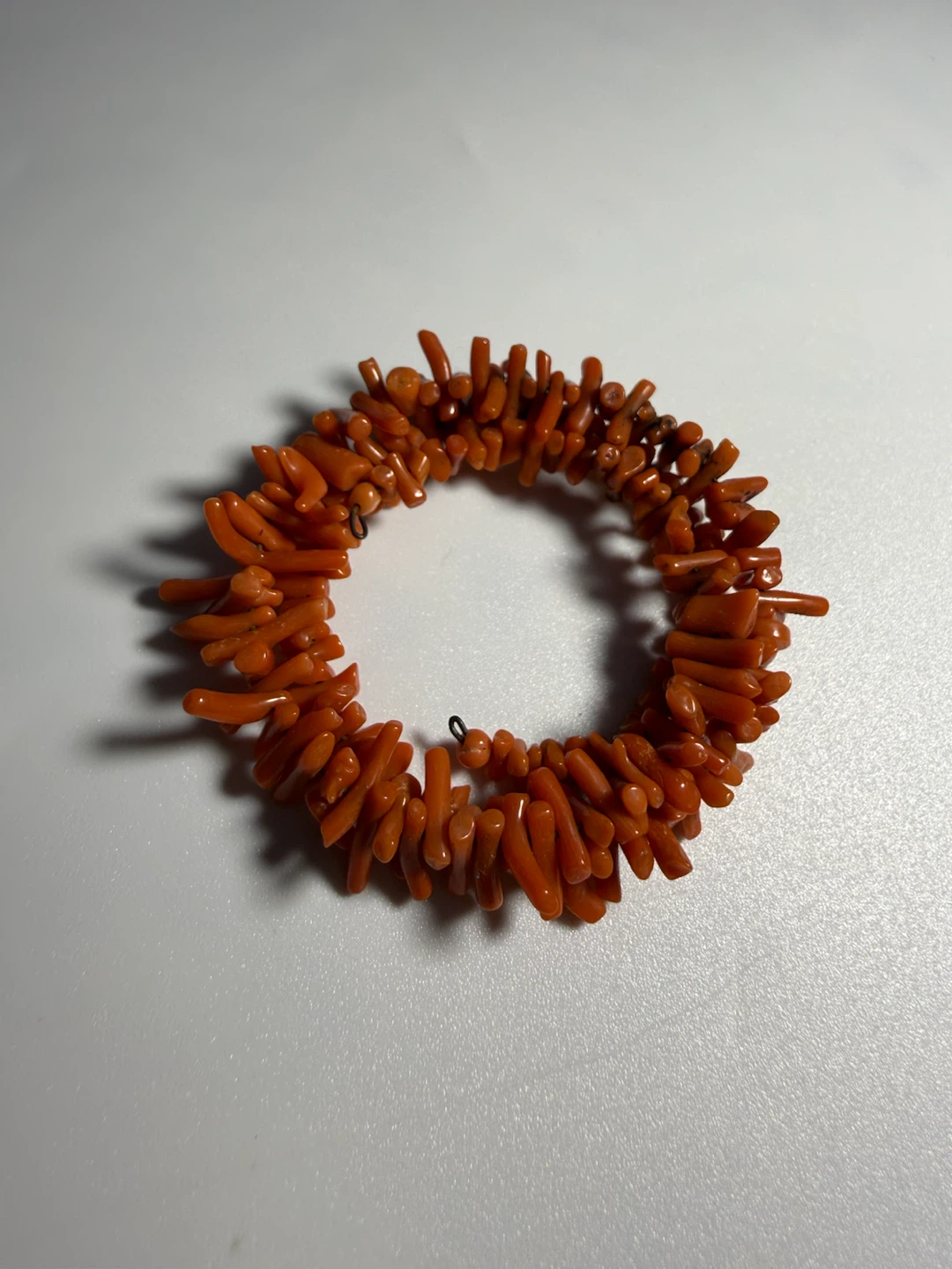Orange Coral Branch Bracelet