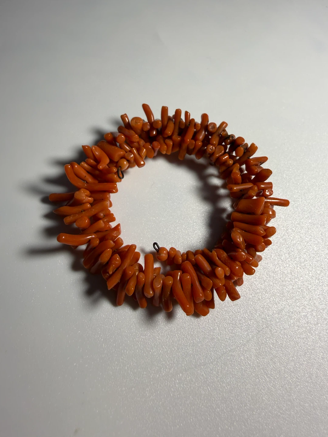 Orange Coral Branch Bracelet - photo 2