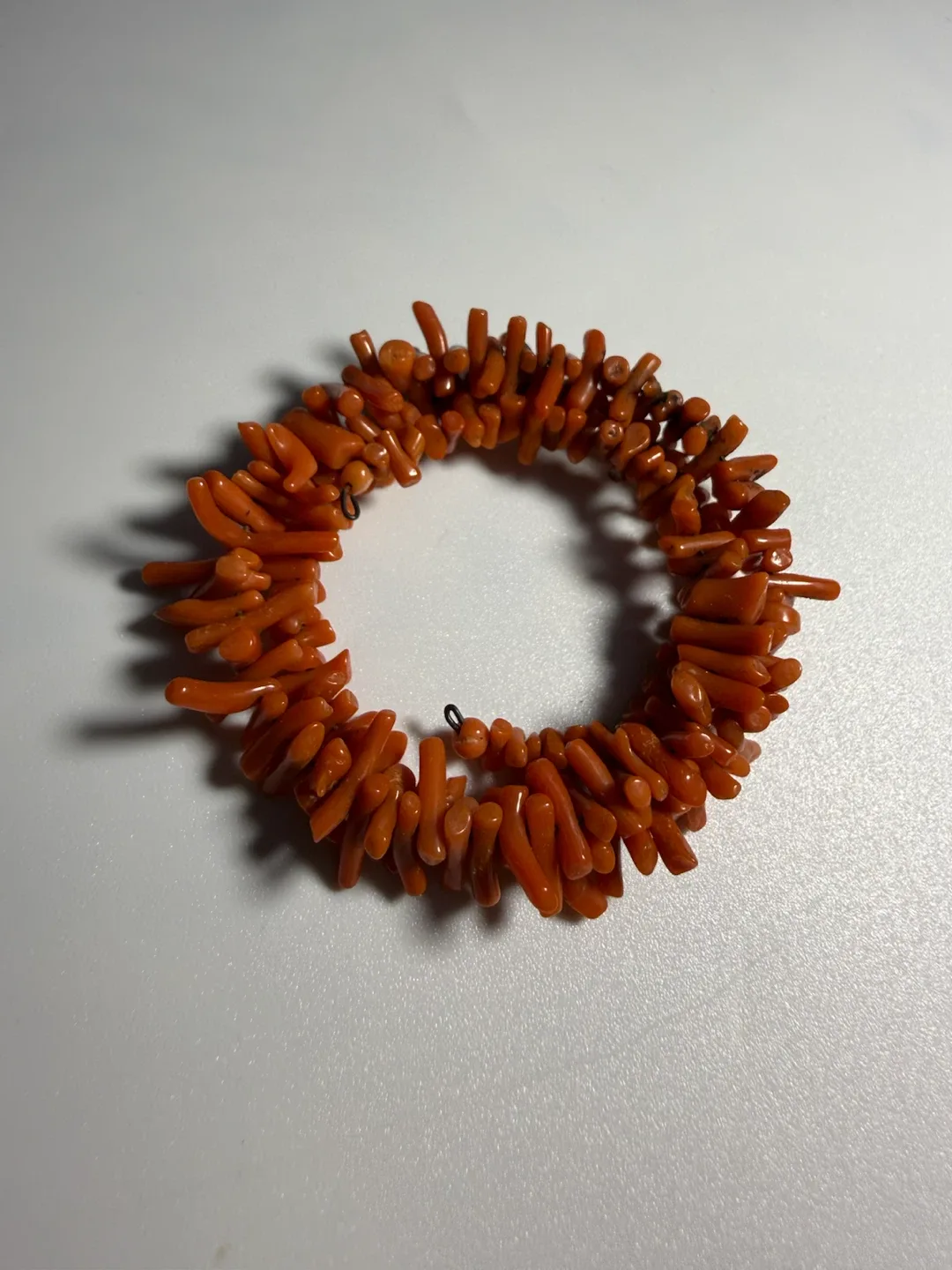 Orange Coral Branch Bracelet - photo 2