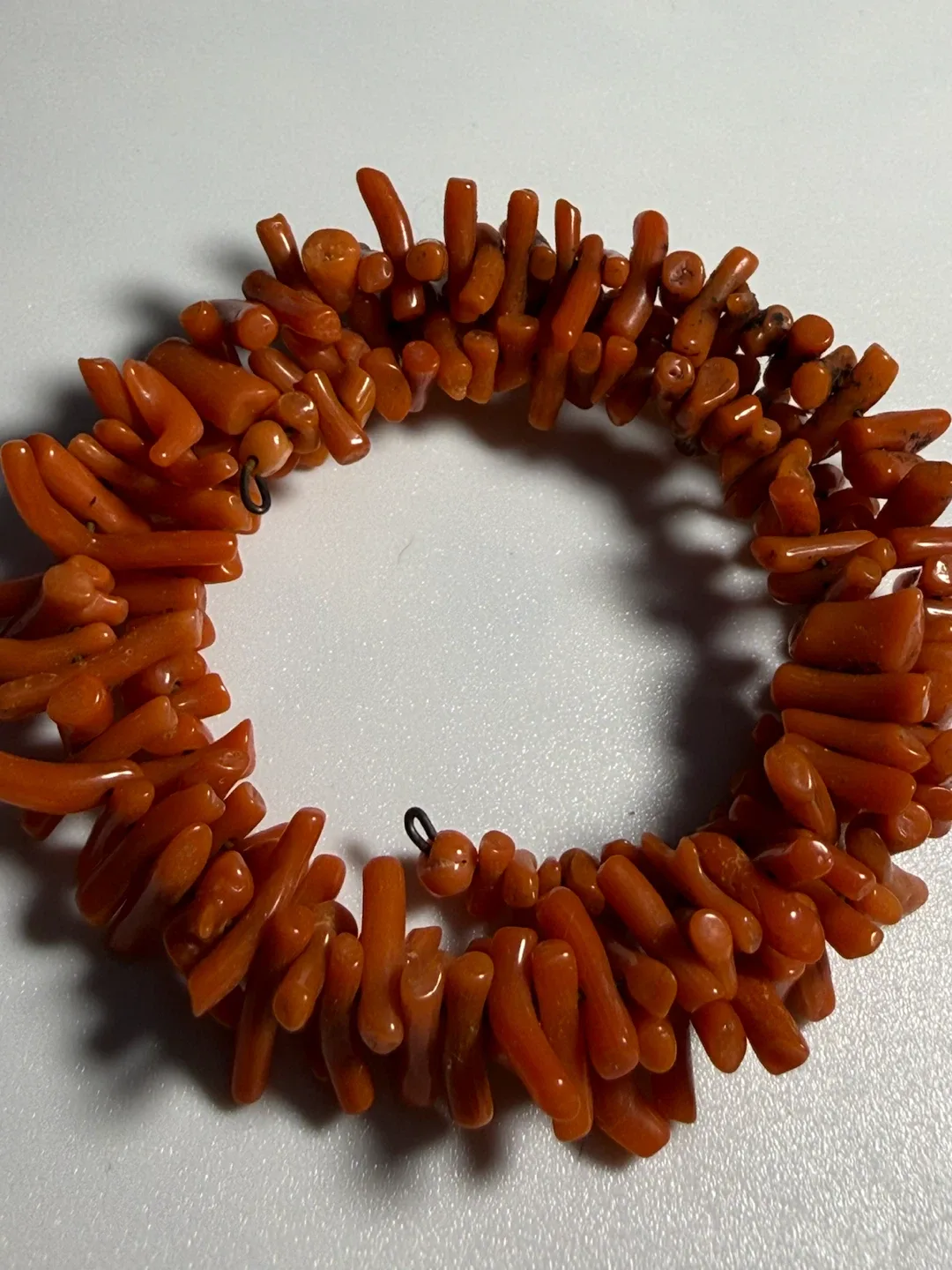 Orange Coral Branch Bracelet - photo 3