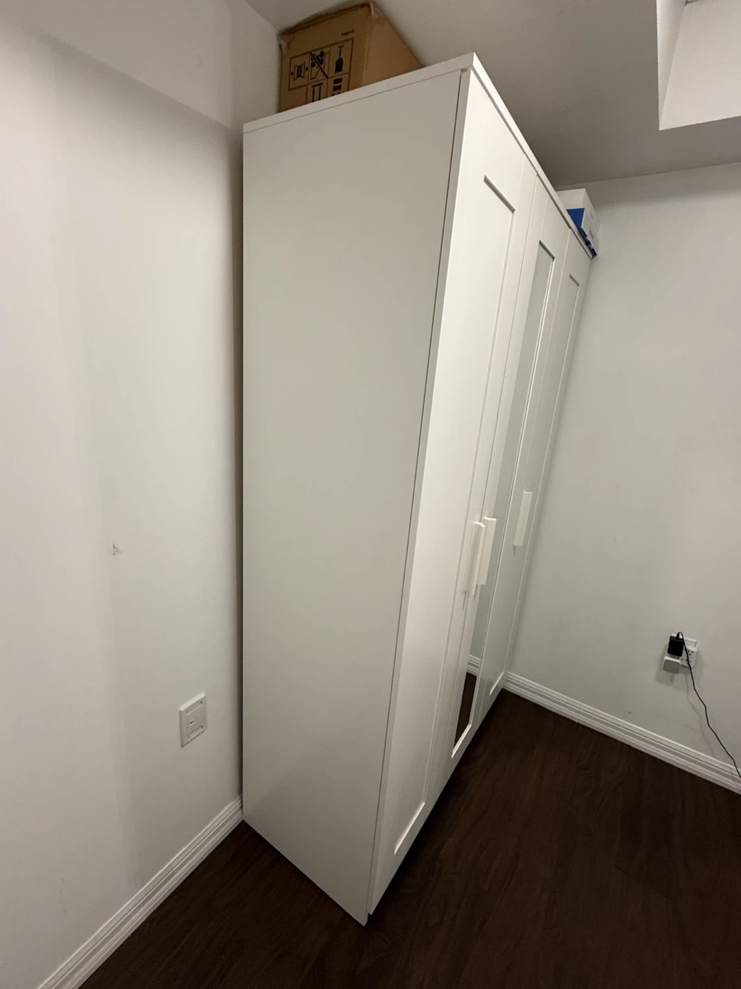 White 3-Door Wardrobe with Mirror( IKEA BRIMNESS WARDROBE ) - photo 3