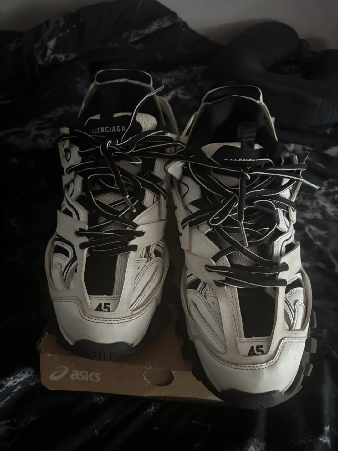 Balenciaga Track Sneakers White Black Size 45