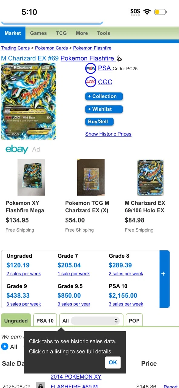 Pokemon M Charizard EX Card #69 trade - photo 2