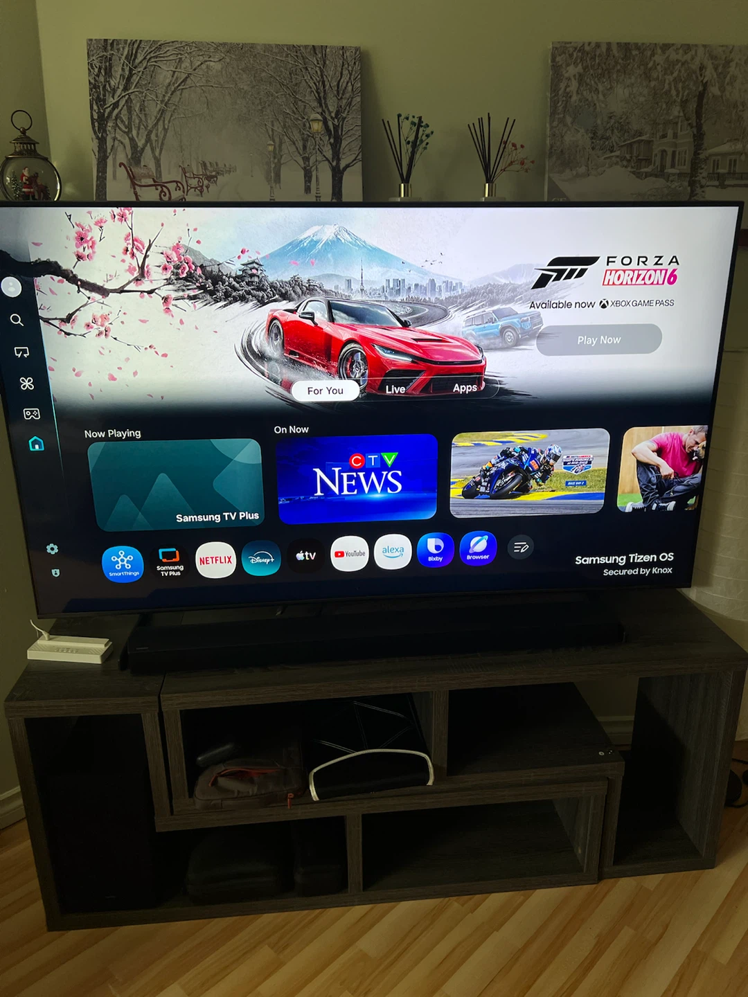 Samsung 65” Smart TV with Soundbar - photo 2