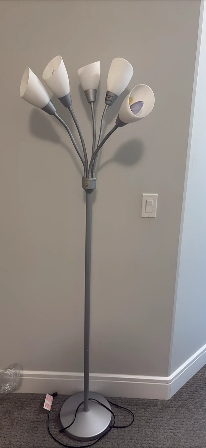 Multi-Head Floor Lamp with Adjustable Lights