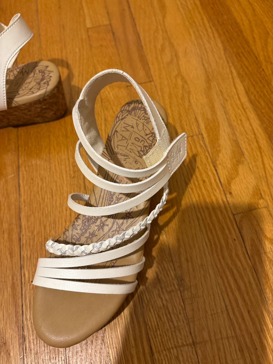 White Strappy Wedge Sandals - photo 2